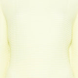 Top a maniche lunghe con design plissettato in giallo lime Issey miyake  - donna 