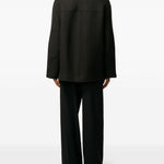Caban oversize a collo alto in grigio scuro Ami Paris - donna 