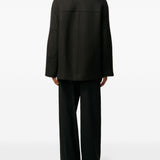 Caban oversize a collo alto in grigio scuro Ami Paris - donna 