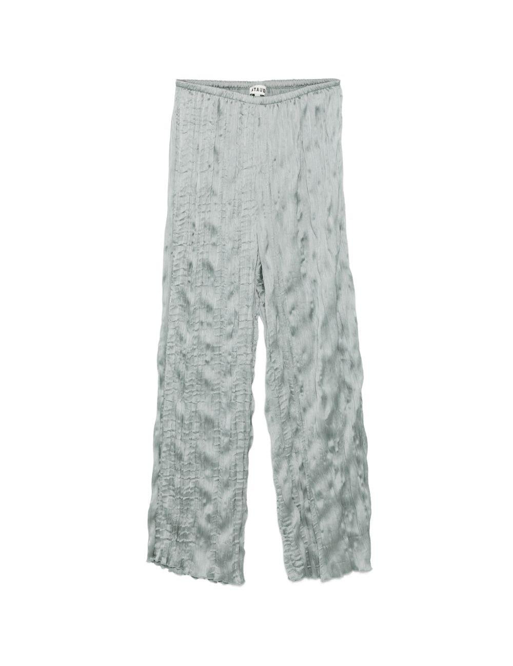 PANTALONI EFFETTO STROPICCIATO IN AZZURRO STAUD - DONNA 