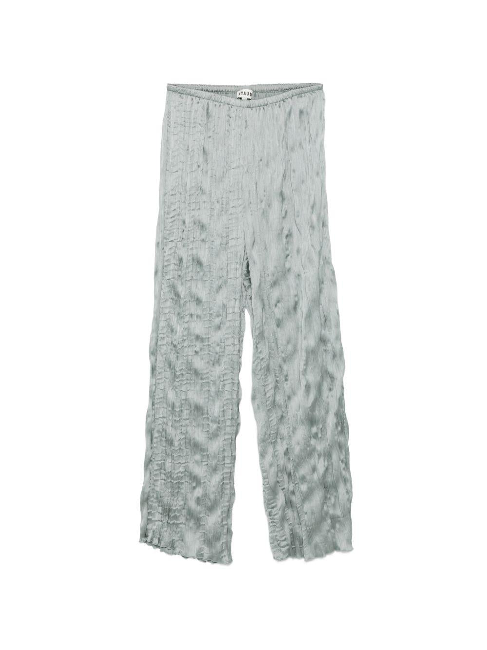 PANTALONI EFFETTO STROPICCIATO IN AZZURRO STAUD - DONNA 