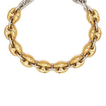 Choker bicolore a catena in oro e argento Rabanne - donna 