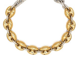 Choker bicolore a catena in oro e argento Rabanne - donna 