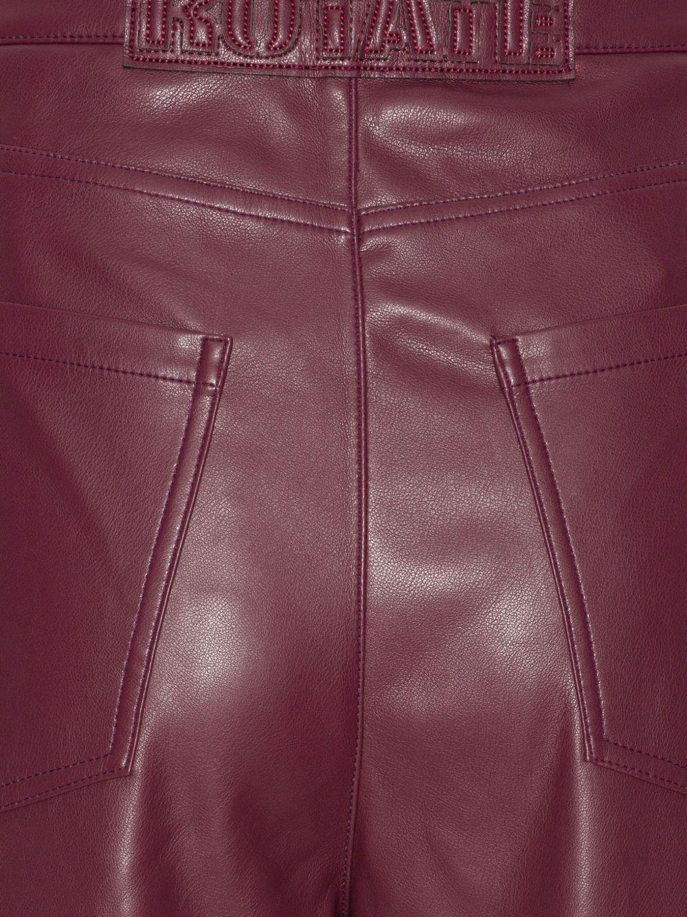 Pantaloni in simil pelle bordeaux Rotate - donna 