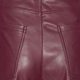 Pantaloni in simil pelle bordeaux Rotate - donna 
