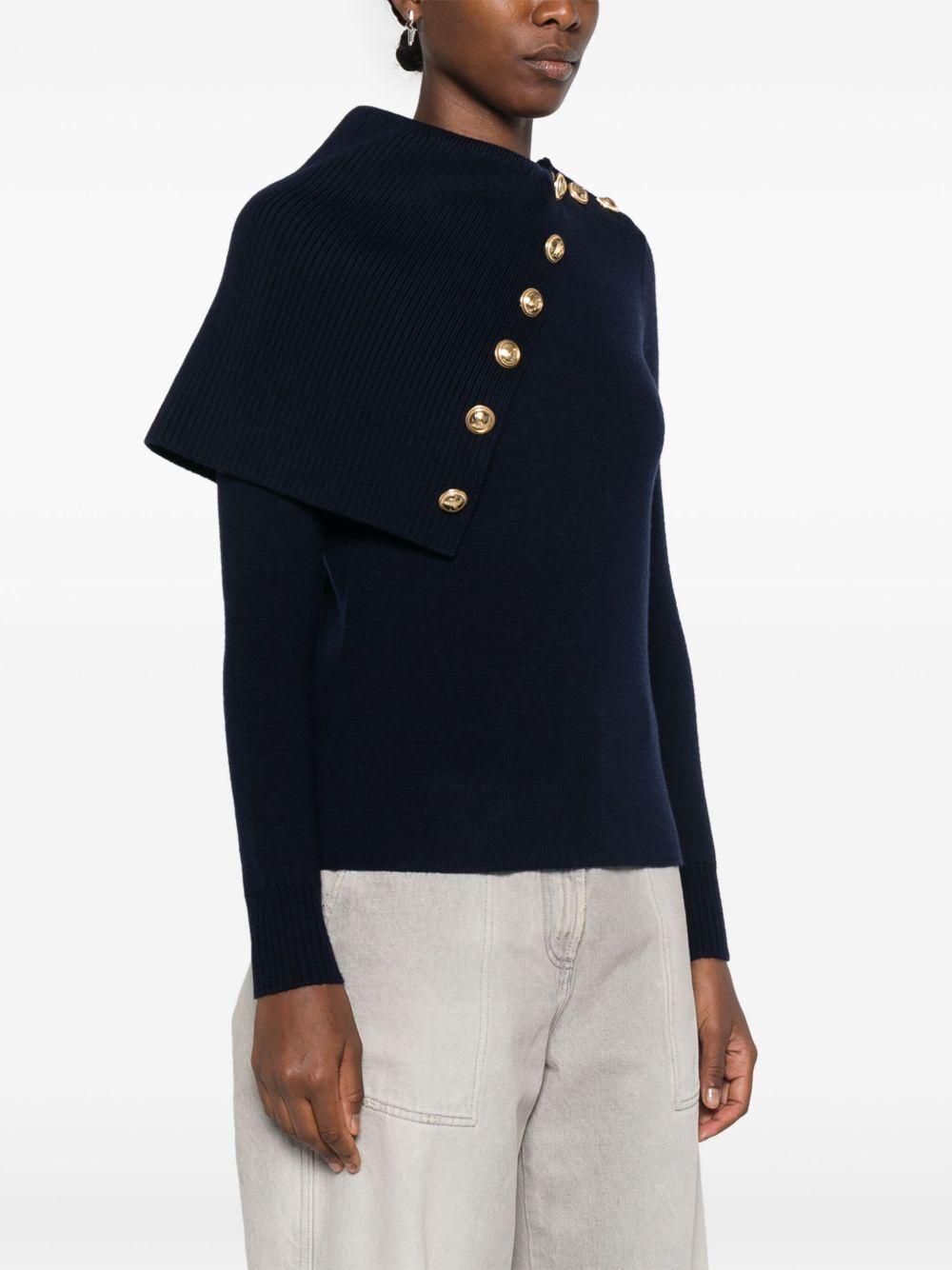 Maglia con dettaglio bottoni in blu navy Rabanne - donna 