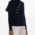 Maglia con dettaglio bottoni in blu navy Rabanne - donna 