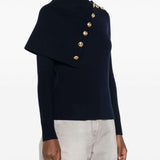 Maglia con dettaglio bottoni in blu navy Rabanne - donna 