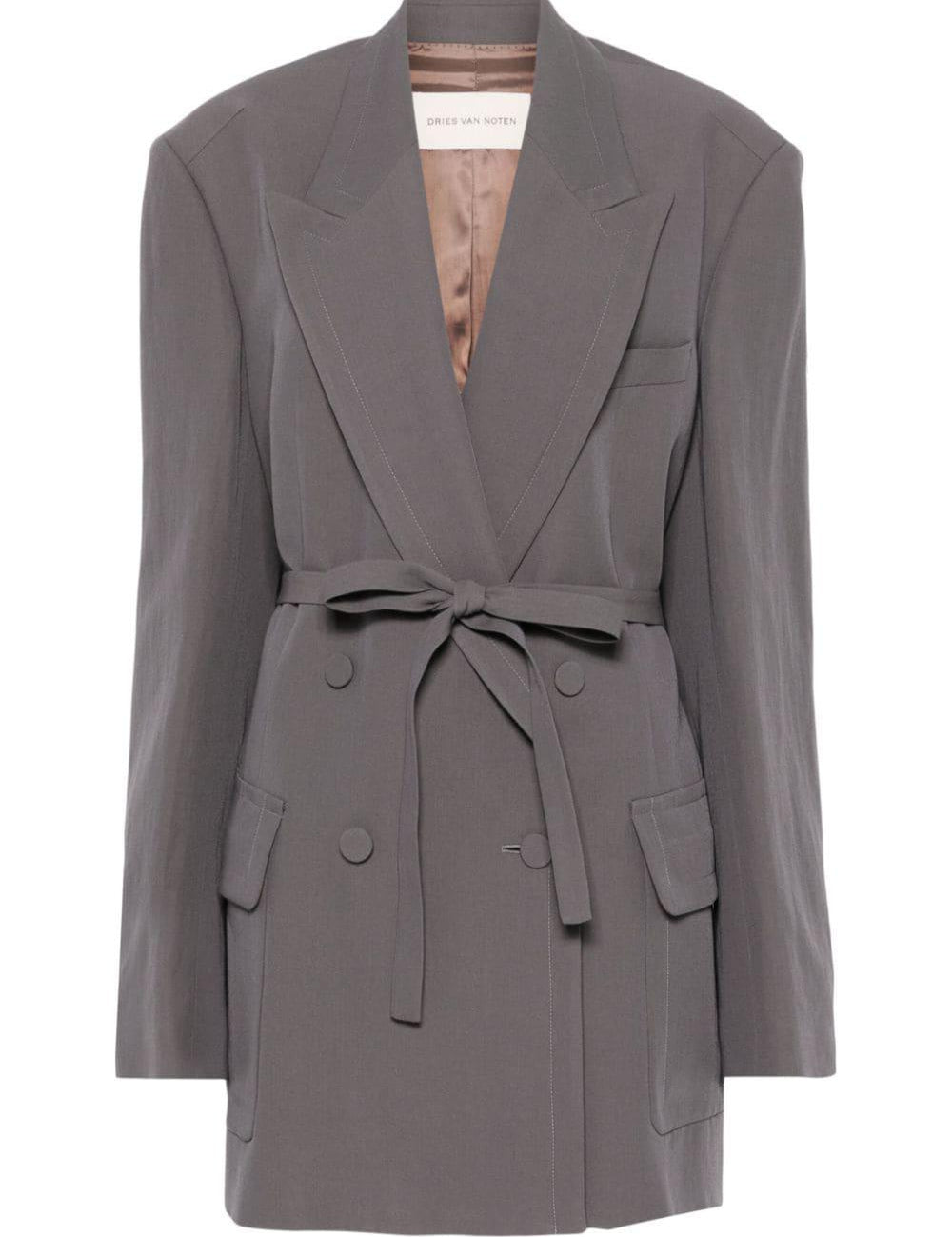 Giacca con cintura bless in grigio Dries van noten - donna 