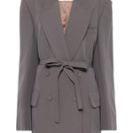 Giacca con cintura bless in grigio Dries van noten - donna 