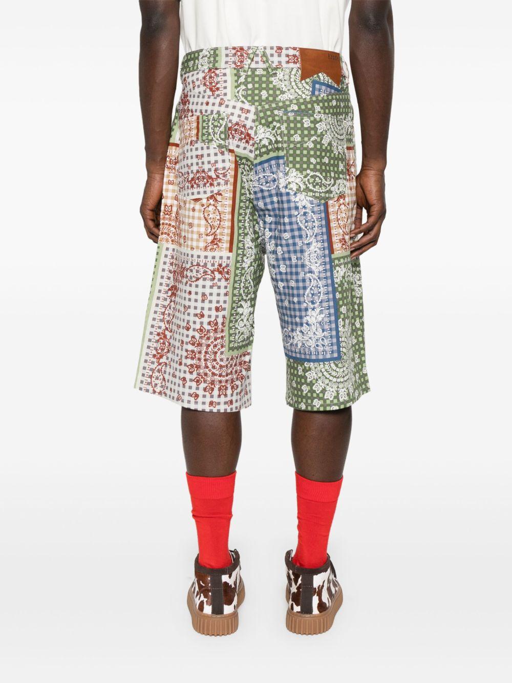 Shorts con stampa bandana multicolore Rhude - uomo 