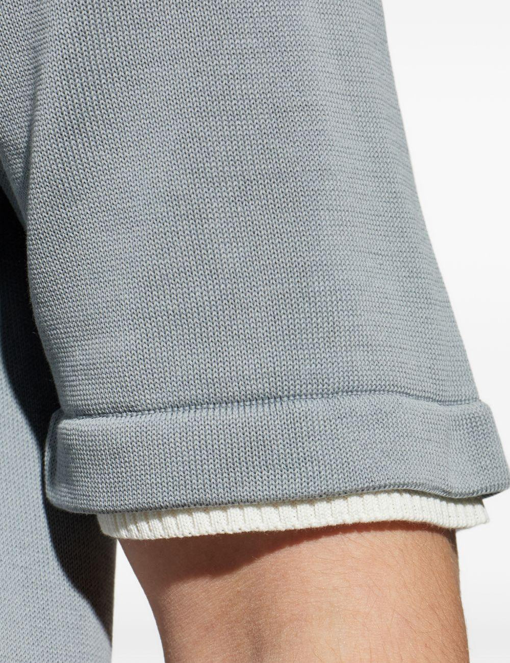 T-shirt in maglia a coste in azzurro Eleventy - uomo 