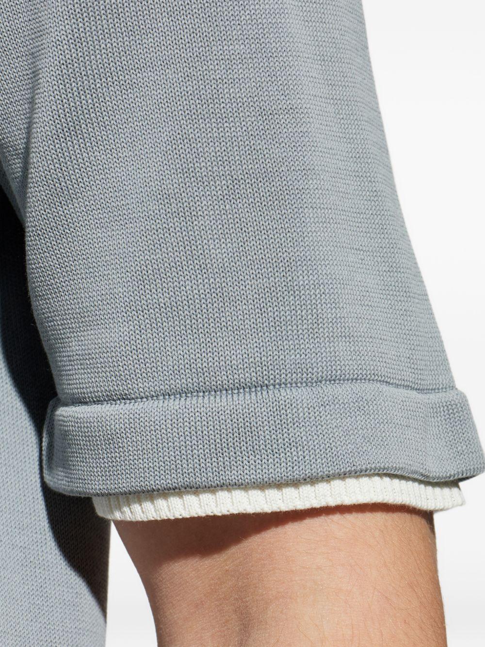 T-shirt in maglia a coste in azzurro Eleventy - uomo 