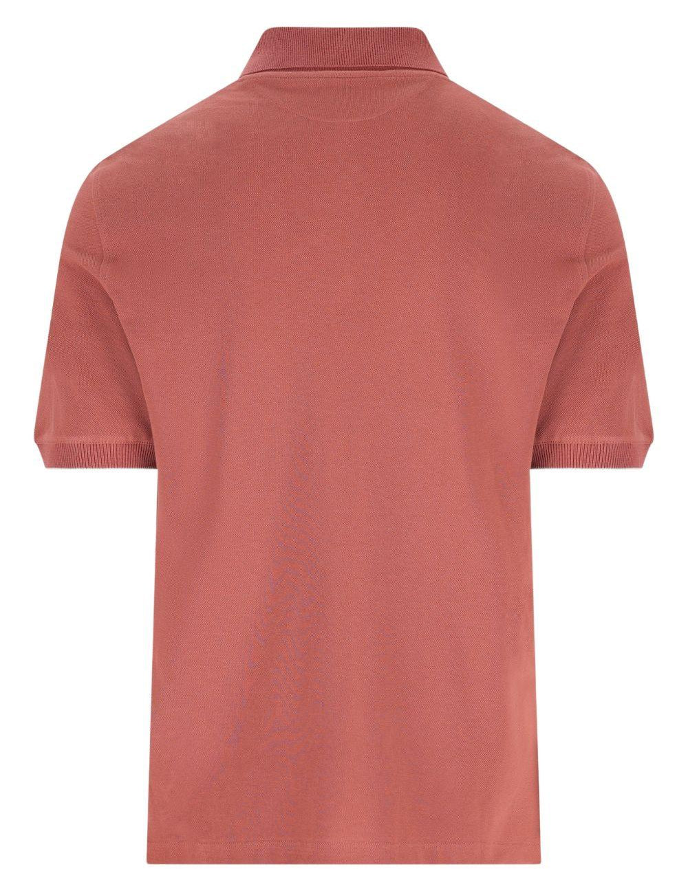 Polo con logo in rosa Brunello cucinelli - uomo 