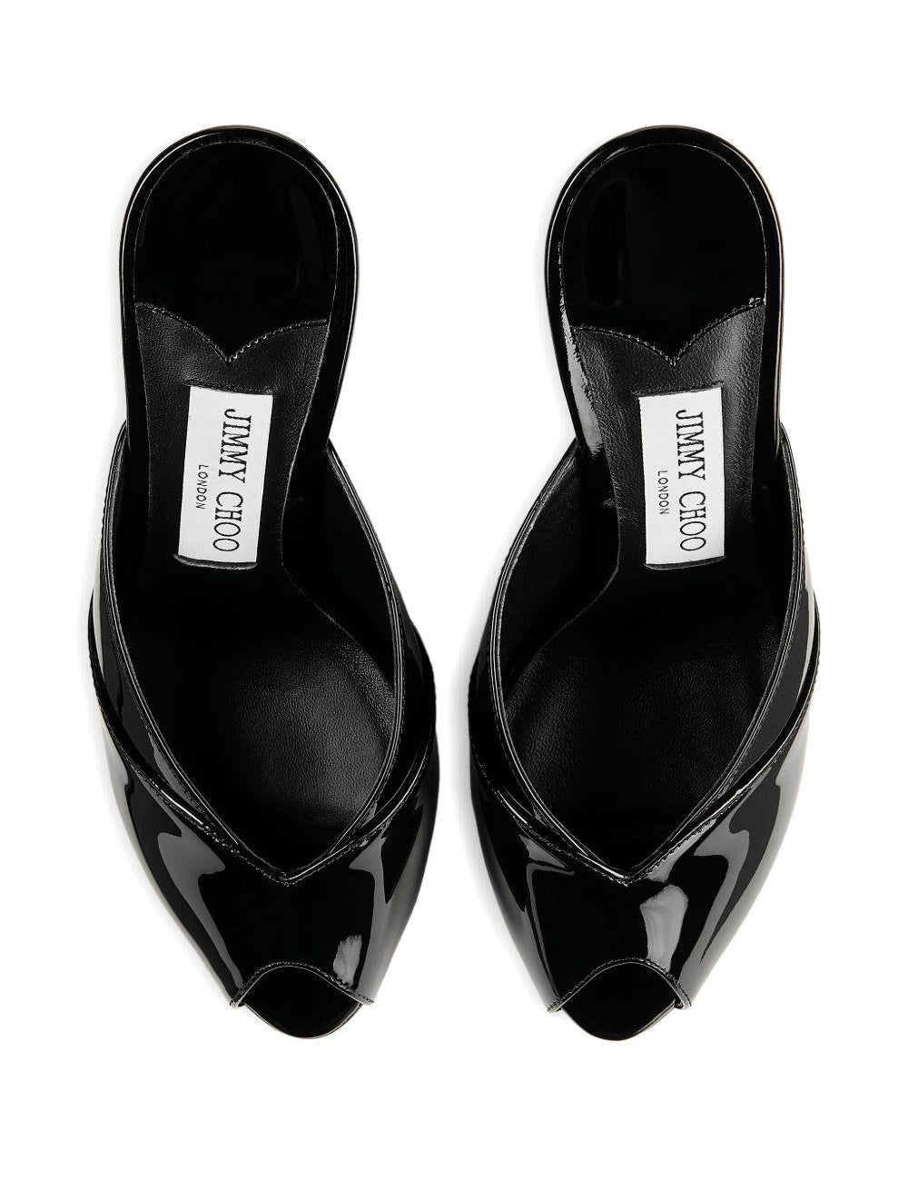 Mules Brigitte con punta aperta in nero Jimmy choo - donna 