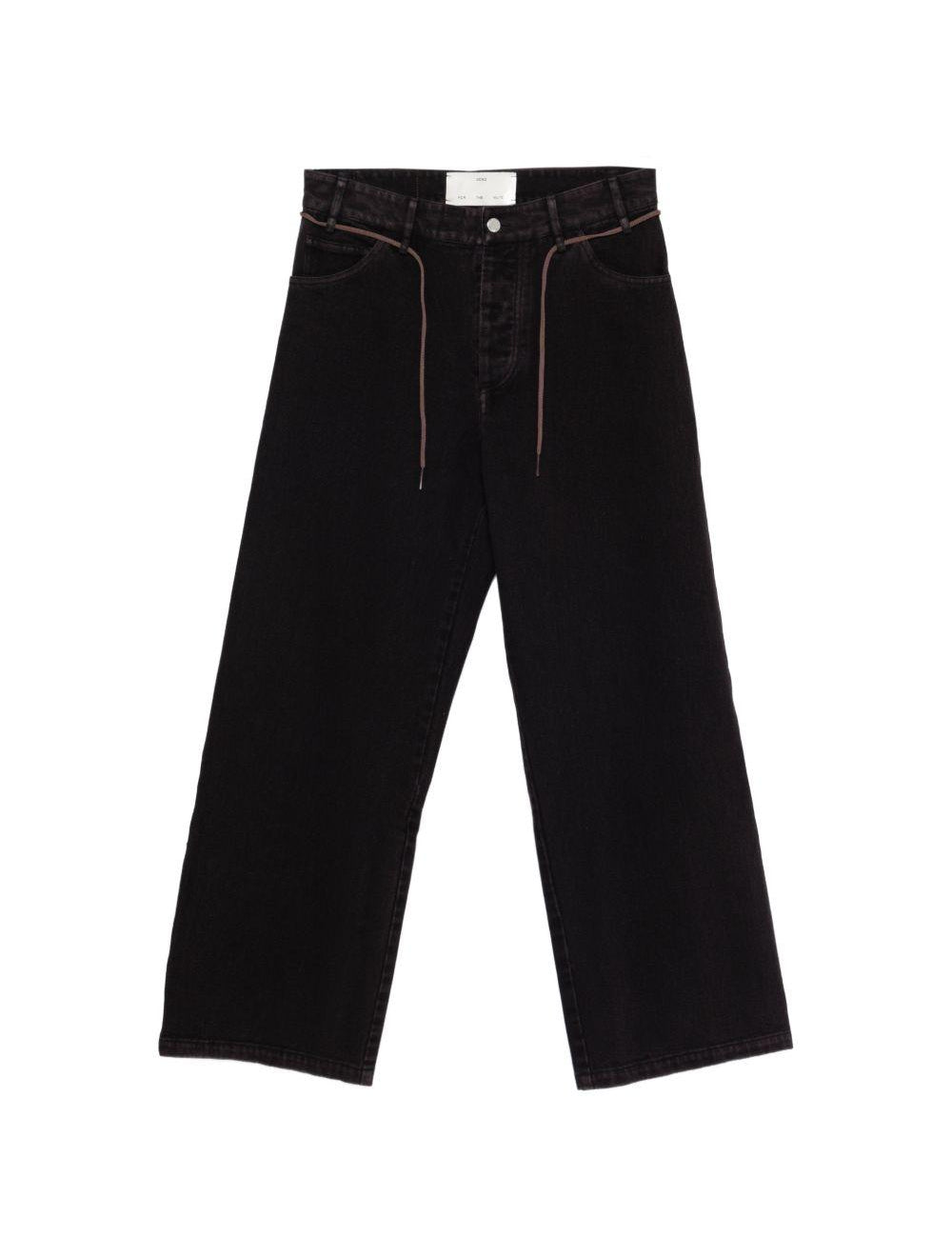 Jeans con coulisse in nero Song for the mute - uomo 