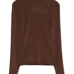 Maglia a collo alto in marrone Self-portrait - donna 