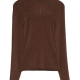 Maglia a collo alto in marrone Self-portrait - donna 