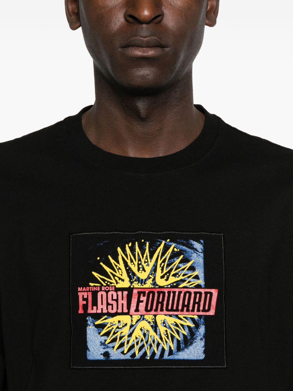 T-shirt con stampa grafica in nero Martine rose - uomo 