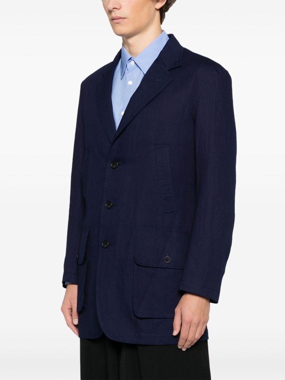 Giacca monopetto in blu Yohji Yamamoto - uomo 
