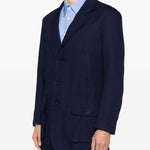 Giacca monopetto in blu Yohji Yamamoto - uomo 