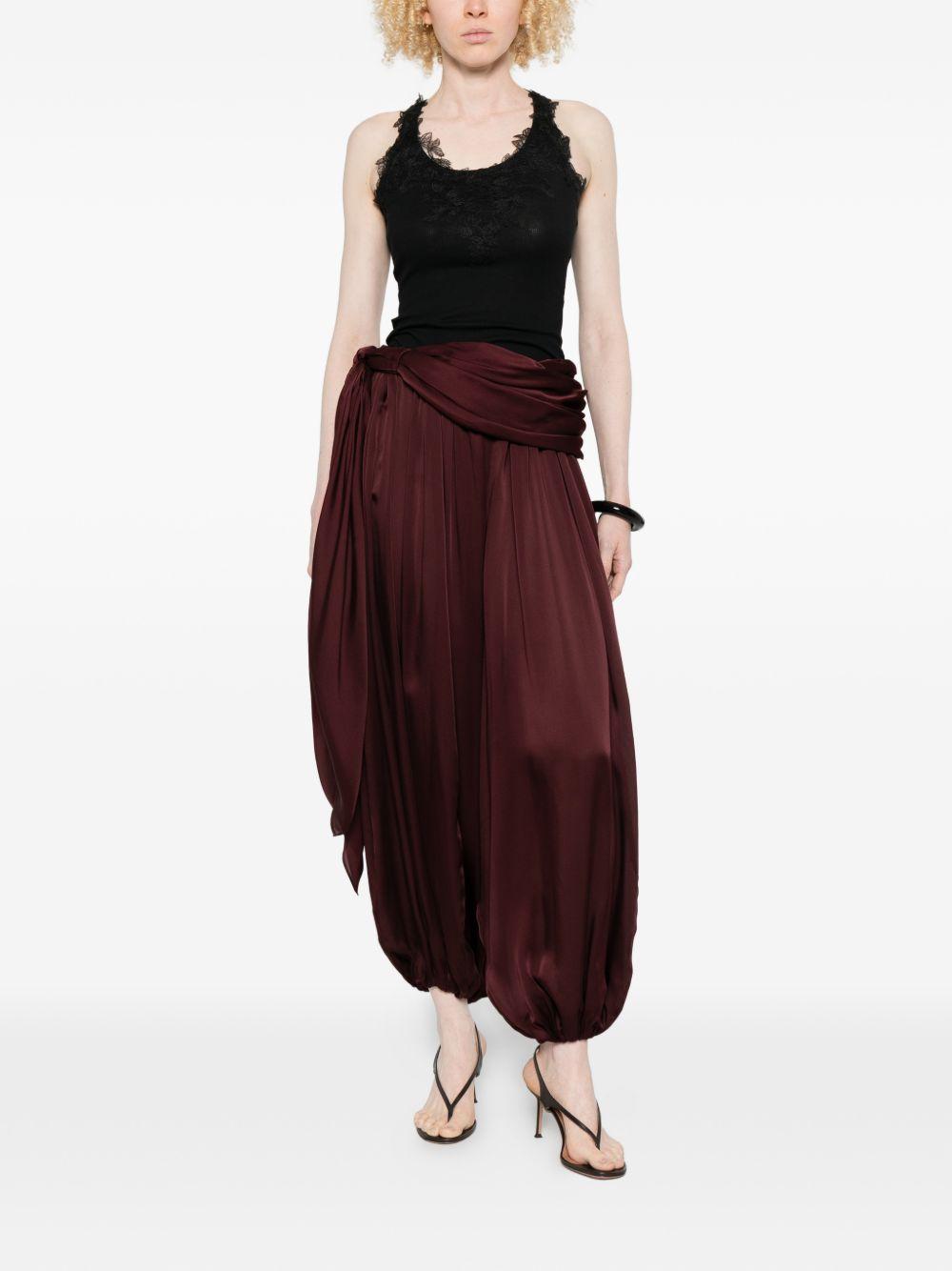 Pantaloni drappeggiati Luna in borgogna Zimmermann - donna 