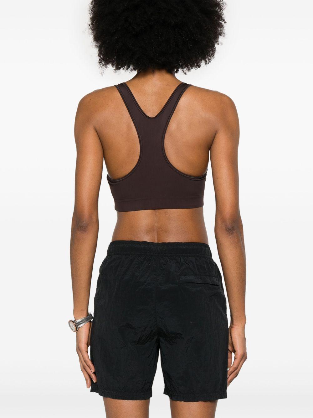 Reggiseno sportivo con logo in marrone Jil Sander - donna 