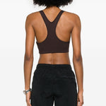 Reggiseno sportivo con logo in marrone Jil Sander - donna 