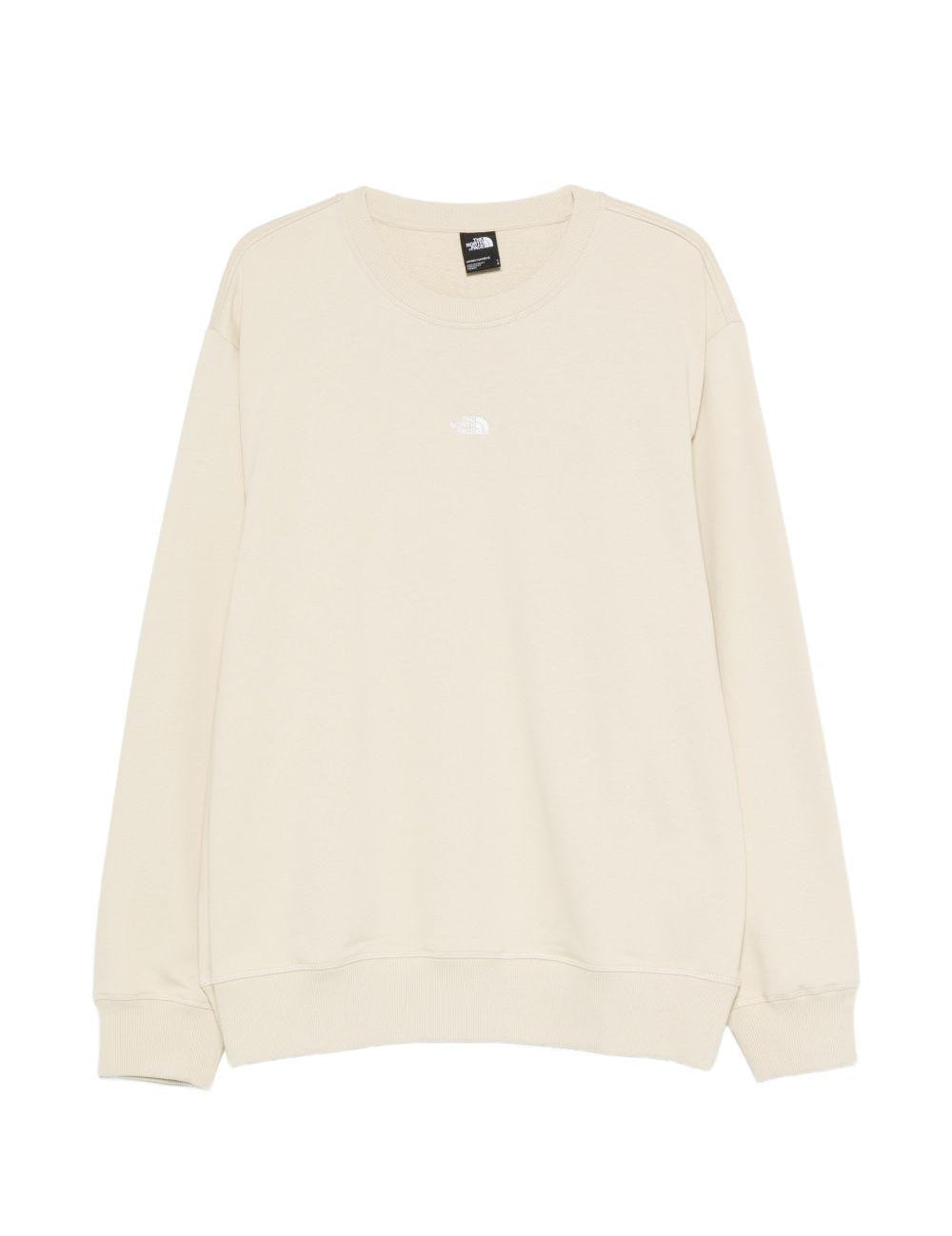 Felpa con logo in beige The north face - uomo 