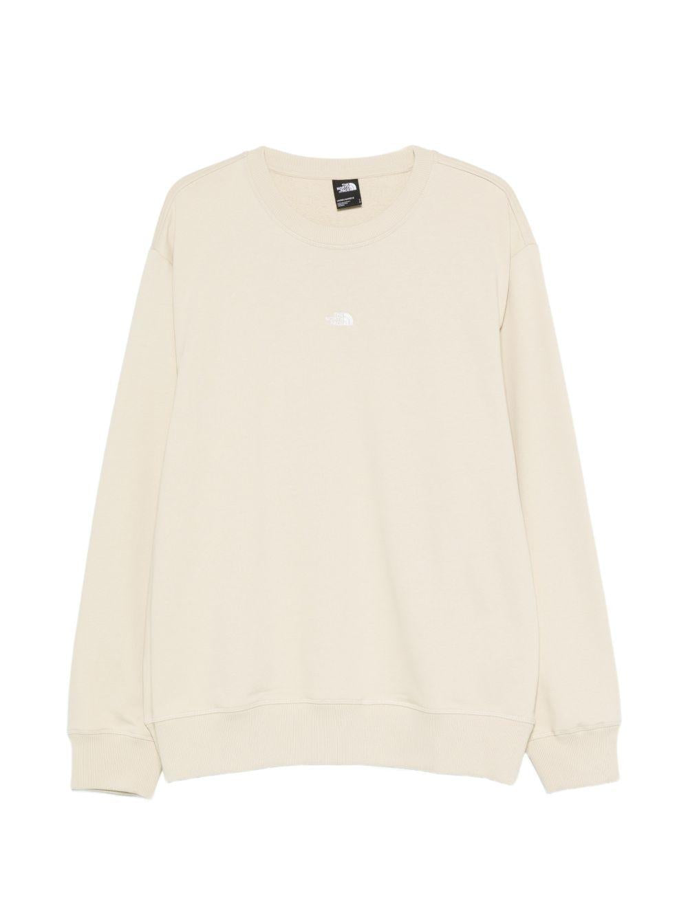 Felpa con logo in beige The north face - uomo 