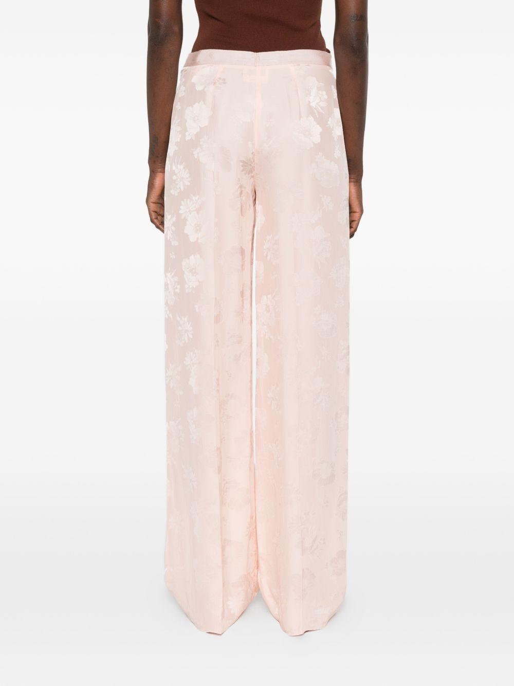 Pantaloni stampa jacquard in rosa Forte Forte - donna 