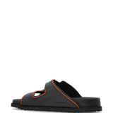 Ciabatte in pelle Arizona con fibbia in nero Birkenstock 1774 - uomo 