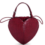 Borsa a mano heart in bordeaux 
