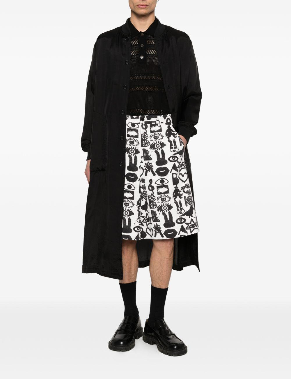 Cappotto leggero monopetto in nero Comme Des Garçons Black - unisex 