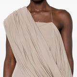 Abito monospalla drappeggiato in beige Christopher esber - donna 