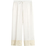 Pantaloni satinati con coulisse in beige Toteme - donna 