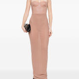 Abito lungo con design semi-trasparente in rosa Alex perry - donna 