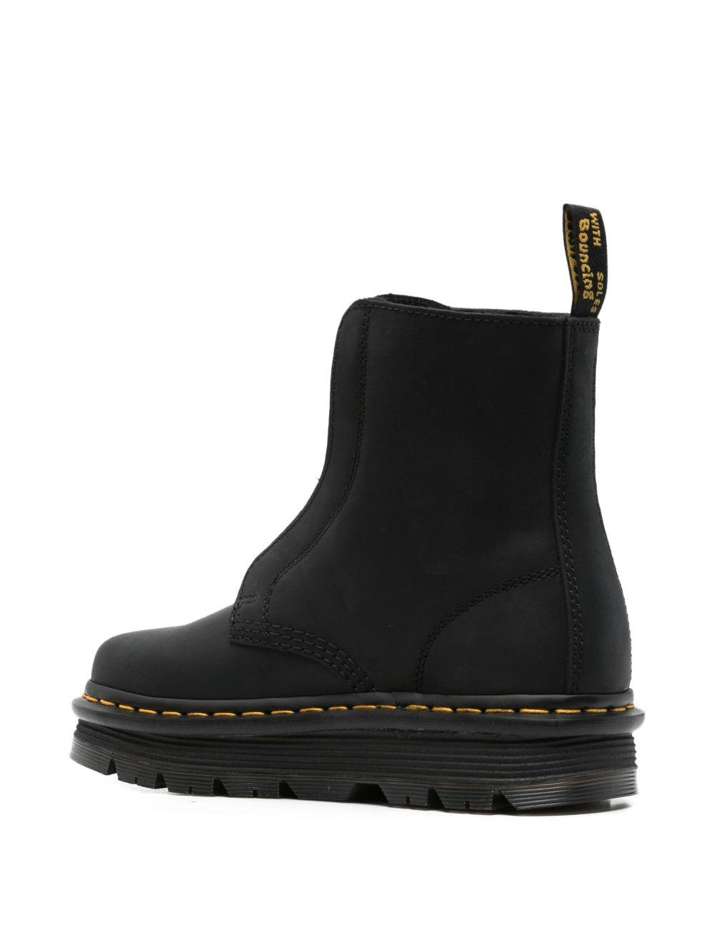 Stivali senza lacci zebzag in nero Dr. Martens - donna 