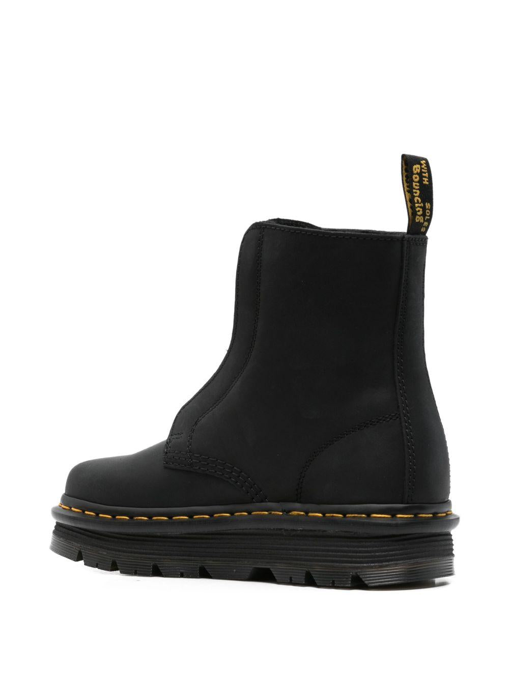 Stivali senza lacci zebzag in nero Dr. Martens - donna 