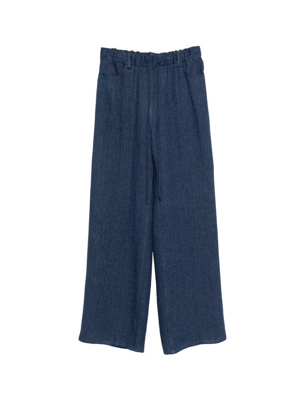 Pantaloni con coulisse in blu Antonelli - donna 