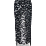 Gonna con frange in nero Venuja - donna 