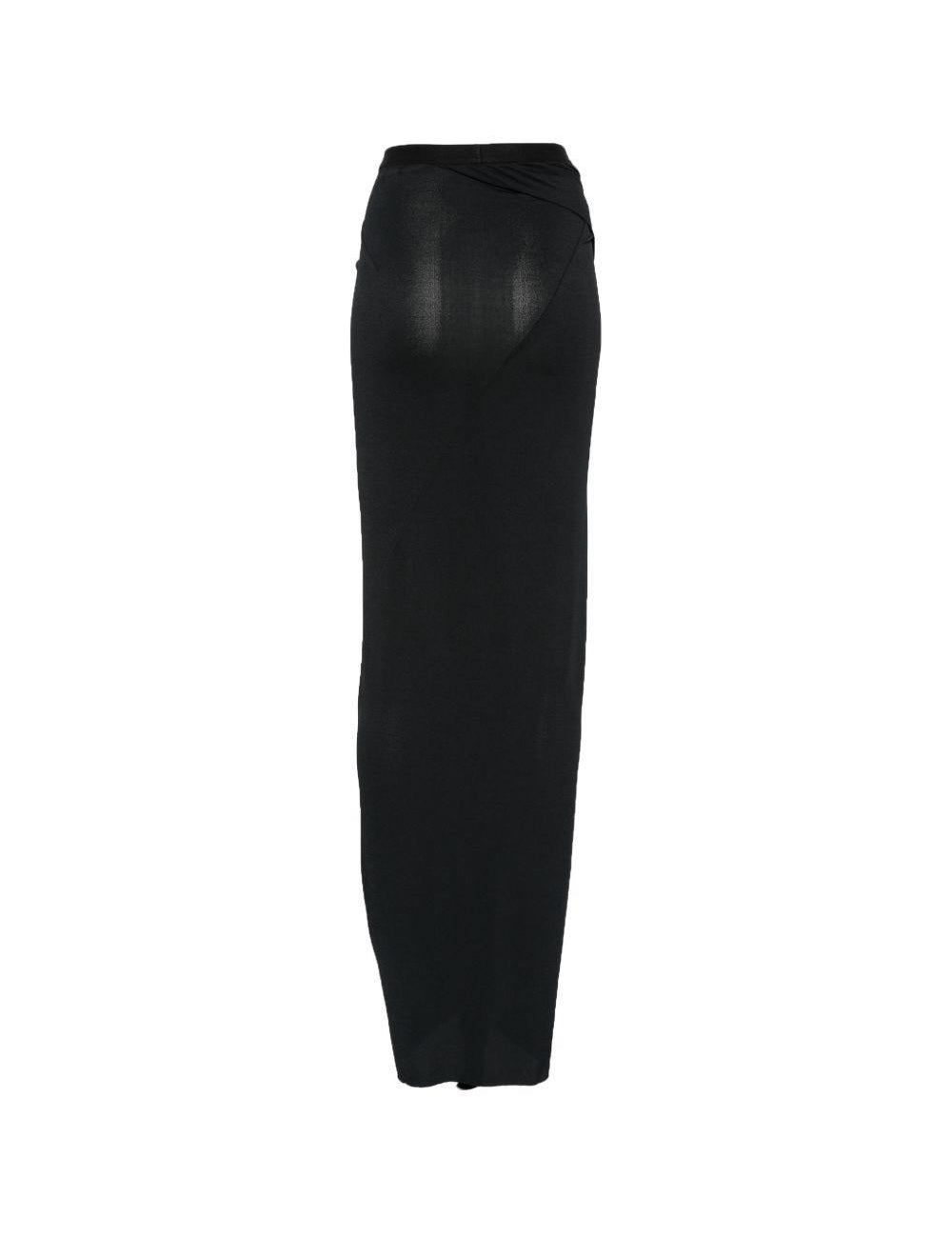 Gonna asimmetrica drappeggiata in nero Rick owens lilies - donna 