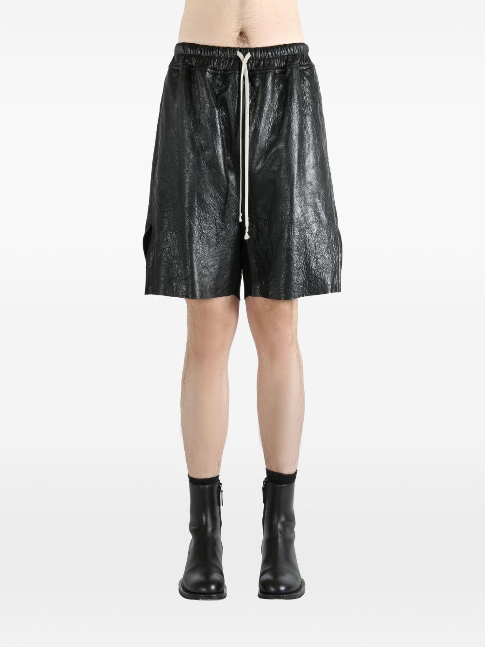 Shorts con coulisse in nero Rick owens - uomo 