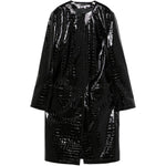 Cappotto in pelle effetto coccodrillo in nero Toteme - donna 