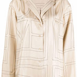 Camicia con monogramma in beige Toteme - donna 