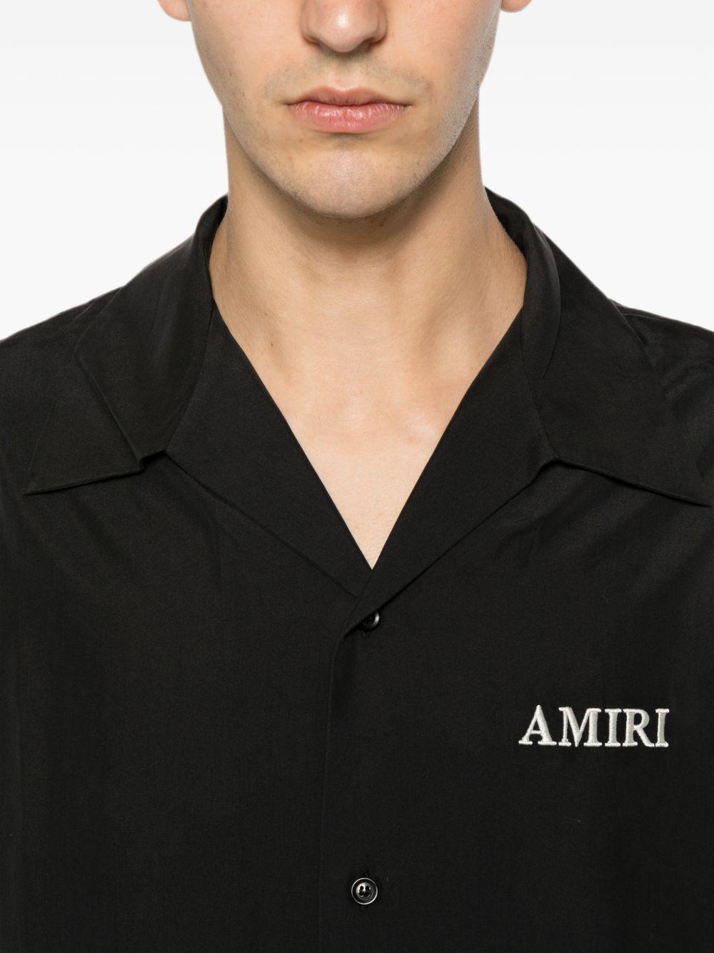 Camicia a maniche corte in nero 