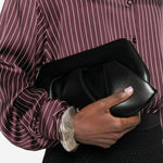 Clutch bios baguette in nero Themoirè - donna 
