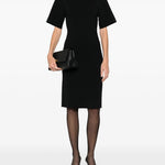 Abito midi in maglia fine in nero Toteme - donna 