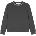 Felpa in cotone con cristalli in grigio Golden goose - donna 