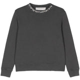 Felpa in cotone con cristalli in grigio Golden goose - donna 